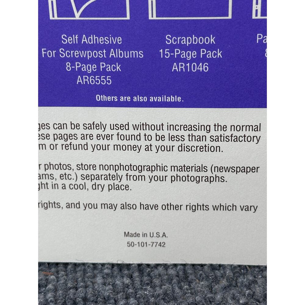 Hallmark embossed tooled faux leather photo album NEW post bound adhesive pages - Picture 5 of 11